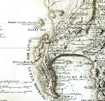 Karte von Kapstadt, der Kap Halbinsel und der False Bay von La Rochette um 1789