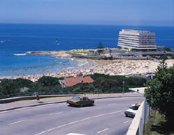 Blick auf Beacon Island in Plettenberg Bay an der Garden Route