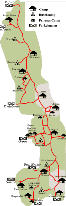 Hauptverbreitungsgebiete - Karte  by www.kapstadt-tour.de