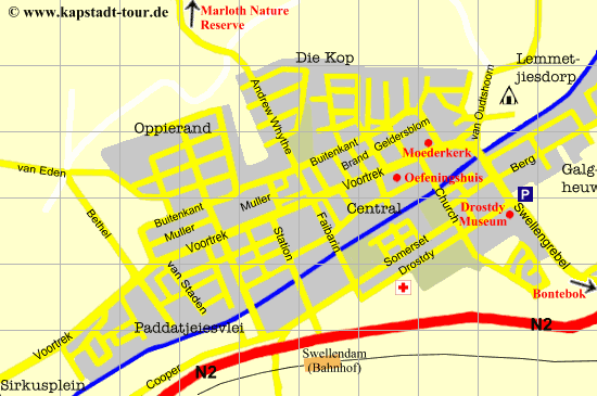 Karte  by www.kapstadt-tour.de